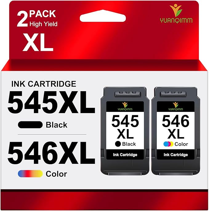 PG -545XL CL-546XL Kompatybilne z Canon 545 546 Drukarkami | PG-545 Kompatybilne z Canon Pixma MX495 TR4550 TS3350 TS3150 TR4551 MG2550s MG2555s TS3151 MG3050 MG2950 (Czarny, Kolorowy)