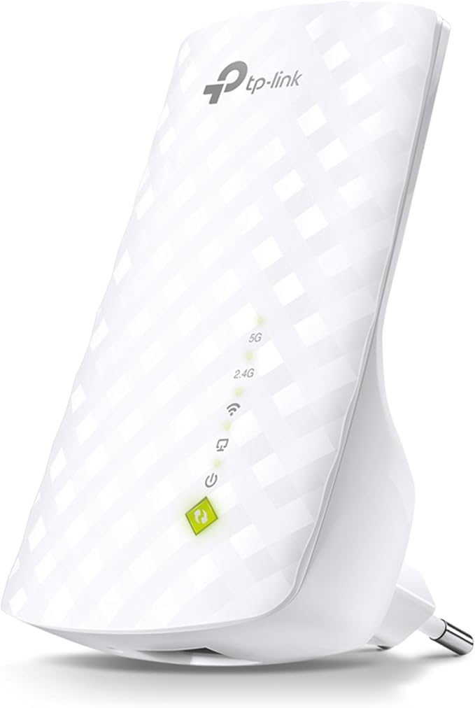 TP-Link RE200 – Wzmacniacz zasięgu Wi-Fi AC750, Dual Band 2.4GHz i 5GHz, wskaźnik sygnału, WPS, wtyczka ścienna – zwiększa zasięg Wi-Fi w domu