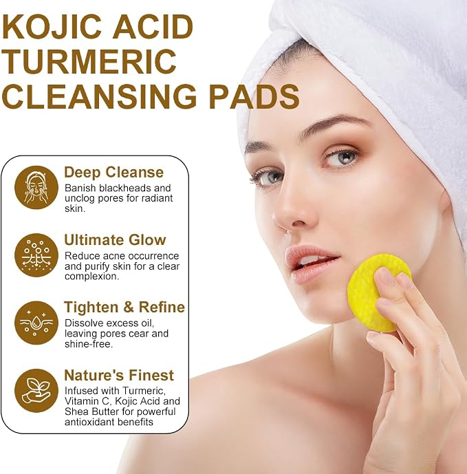 Aomig Turmeric Acid Cleansing Pads 50 sztuk płatków - obrazek 3
