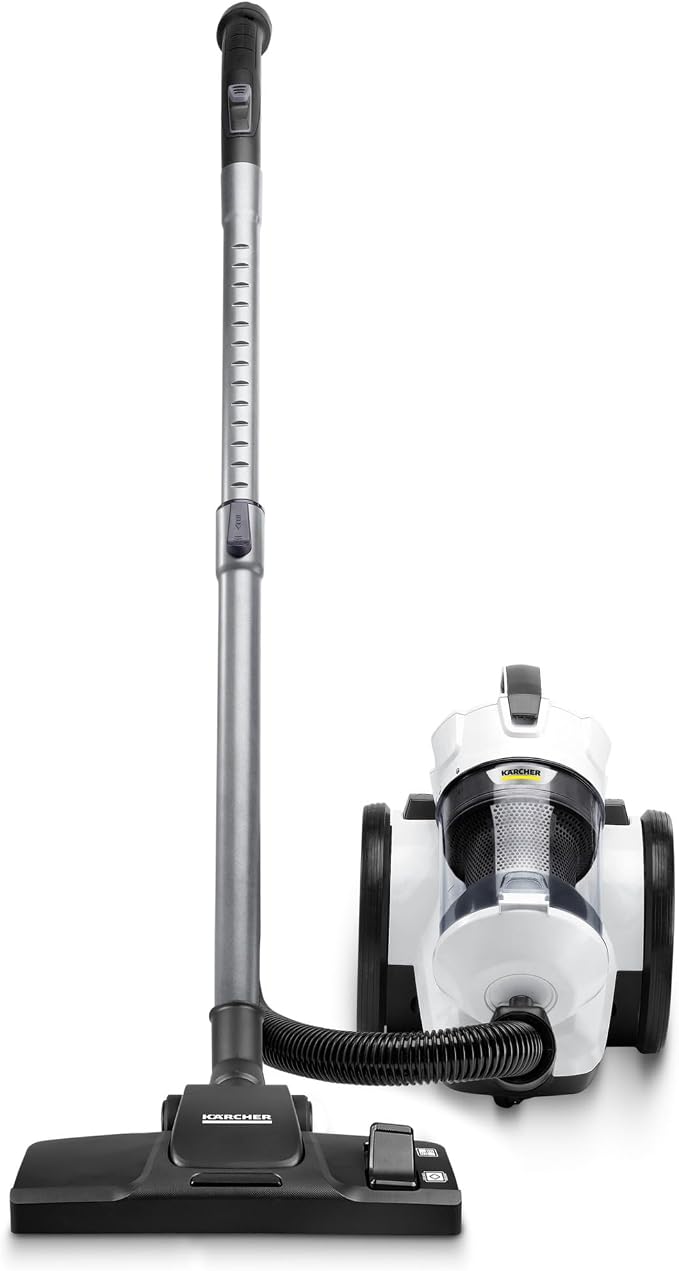 Kärcher Odkurzacz VC 3, bezworkowy, moc: 700 W, promień działania: 7,5 m, waga: 4,4 kg, filtr HEPA 13, dysza podłogowa, dysza szczelinowa, szczotka do mebli - obrazek 5