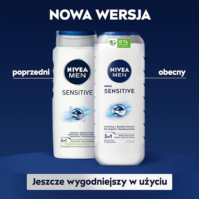 NIVEA MEN Sensitive Męski Żel pod prysznic 5w1 - obrazek 4