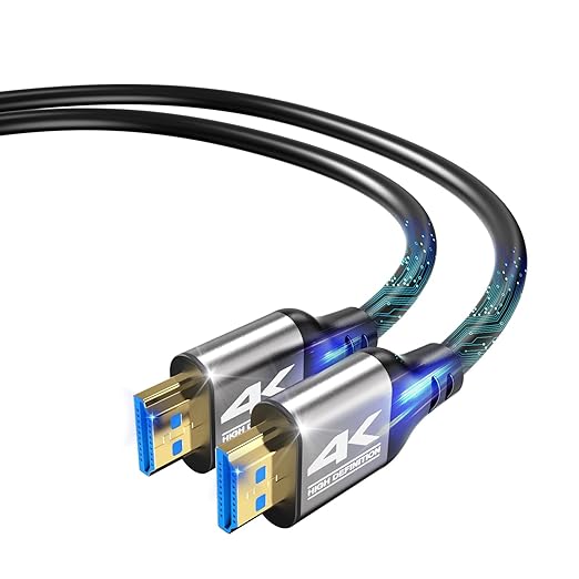 4k Kabel HDMI 1.5M, High Speed HDMI 2.0 Kabel, Obsługa 4K@60Hz ARC, HDR, 3D, Ethernet, Kompatybilny z telewizorem, Blu-Ray, PS3/4/5, Projektor, PC, Laptop