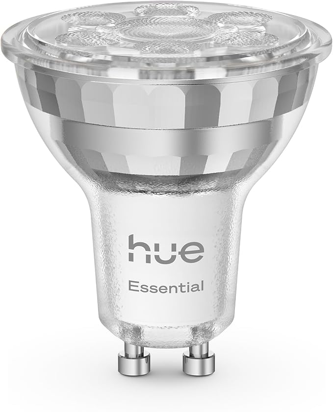 Żarówka Philips Hue Essential Smart LED – ośw. punktowe GU10, White and Color Ambiance, 4,7 W, 2200K–6500K, 345 lumenów, przyciemnianie, działa z Alexą, Asystentem Google i Apple Home, op. 1 szt. - obrazek 4