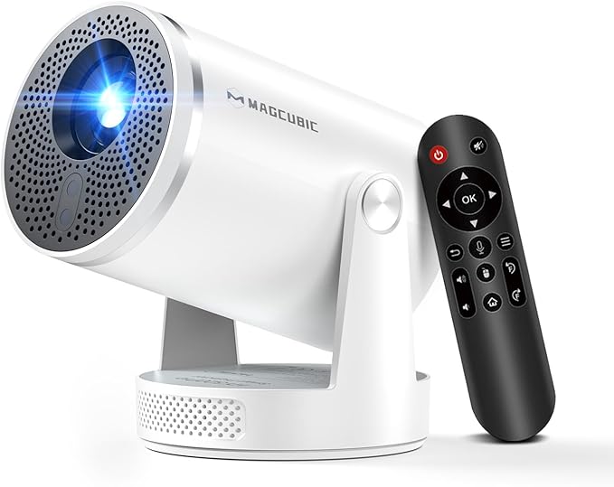 【Autofocus 】Magcubic Mini 4K Projector HY320pro, Native 1080p, 400 ANSI Lumens, 10,000:1 Contrast Ratio, Automatic Keystone Correction, Wi-Fi 6 & Bluetooth 5.4, 4K Home Theater Projector