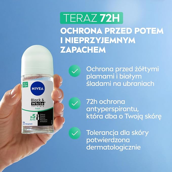 NIVEA Black& White Invisible Fresh Antyperspirant w kulce - obrazek 7
