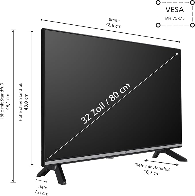 JVC TiVo LT-32VH7555 Smart TV 32" z potrójnym tunerem HDR TV LED - obrazek 4
