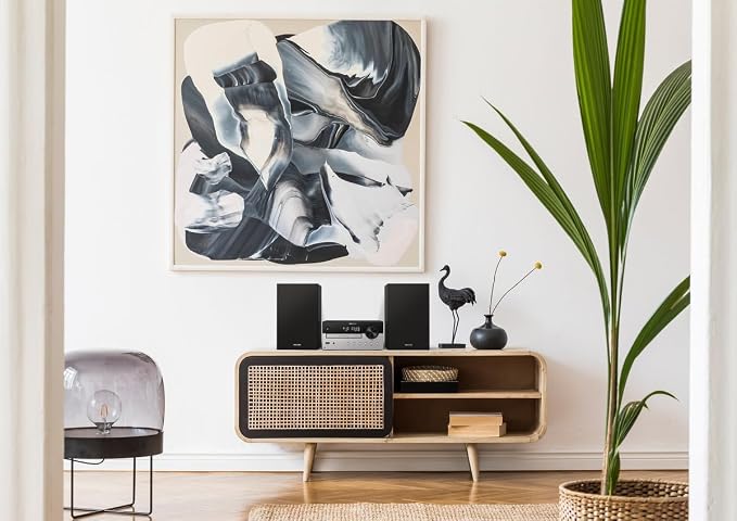 PHILIPS Micro Music System z Bluetooth (system HiFi, radio FM, USB, CD, MP3-CD, Audio-In, port USB do ładowania, głośniki Bass-Reflex, cyfrowe sterowanie dźwiękiem) – model 2020/2021, TAM4205/12 - obrazek 3