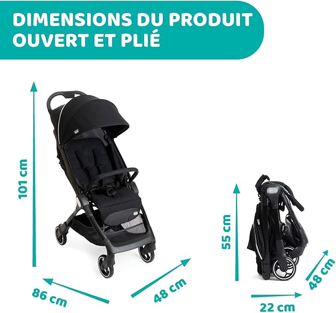 Chicco We Składany Lekki Wózek Spacerowy od Urodzenia do 22 Kg - obrazek 2