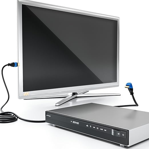 deleyCON 5m Kabel HDMI Kątowy (Kąt 90°) - UHD 4K HDR 1080p 2160p EARC - do TV, Soundbara, Monitora, PC, Laptopa, Projektora, PS5, Xbox - Czarny - obrazek 6