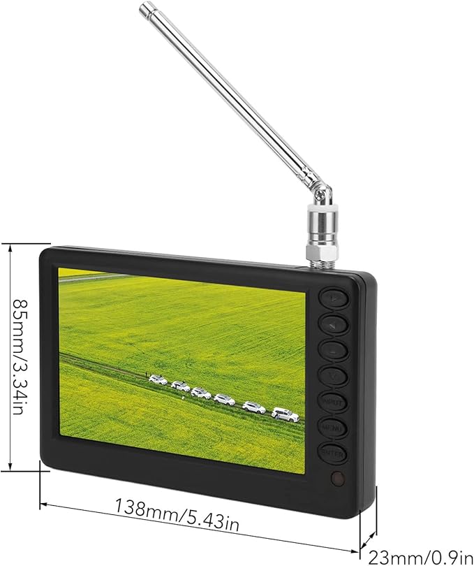 Przenośna Telewizja Cyfrowa 5-calowy Telewizor Cyfrowy HD 1080P - obrazek 6