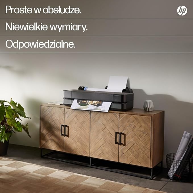 HP DesignJet T630 91 cm (5HB11D), Wielkoformatowa Drukarka, Ploter, Standard A4-A0, 76 Wydruków A1/Godz., Wi-Fi, Ethernet, USB, 2400x1200 dpi, Metal z recyklingu, Gwarancja 1 Rok, HP Click, Czarny - obrazek 6