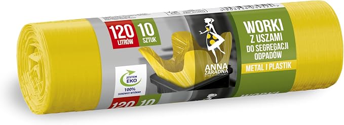 Anna Zaradna Worki z uszami do segregacji odpadów PLASTIK
