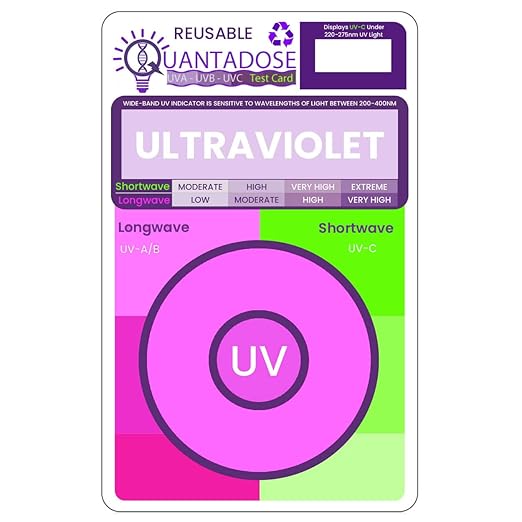 Karta testowa światła UVA UVB UVC - obrazek 2