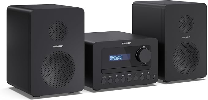 Sharp XL-B520D(BK) Zestaw Stereo, Czarny, 40W