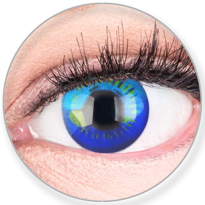Kolorowe niebieskie soczewki kontaktowe Anime Blue Circle Lenses