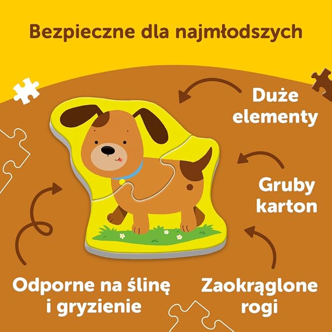 Trefl Zwierzątka Puzzle 4 w 1 Baby Classic z Grubego Kartonu - obrazek 5