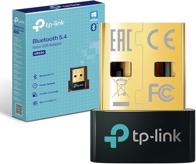 TP-Link UB500 – Adapter USB Nano Bluetooth 5.0 do PC/laptopa, Plug & Play, tryb oszczędzania energii, szeroka kompatybilność – do akcesoriów bezprzewodowych i audio
