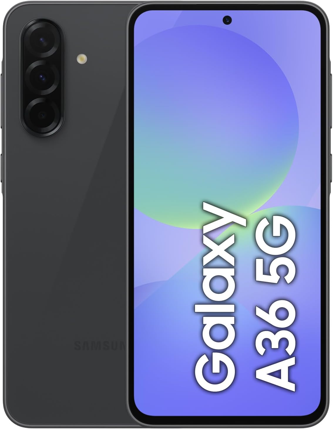 SAMSUNG Galaxy A36 5G A Series telefon komórkowy, niesamowita inteligencja, wyświetlacz 6,7 cala, długa żywotność baterii, super szybkie ładowanie, 128 GB pamięci, czarny - obrazek 2