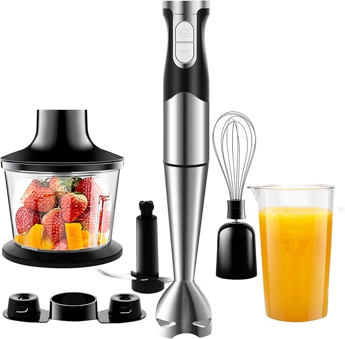 Blender ręczny 6 w 1 1200 W ze stali do zup i dań dla dzieci