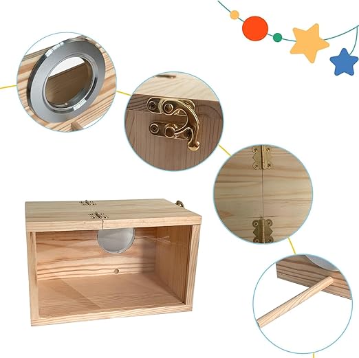 LATRAT Budka lęgowa dla papug Przezroczysty design - obrazek 3
