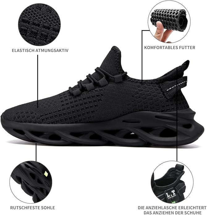 Męskie buty do biegania Buty sportowe Gimnastyka Spacer Gumowe - obrazek 5