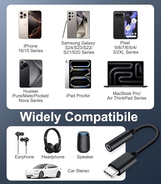 Adapter USB-C na Jack 3 5mm DAC Hi-Fi - obrazek 5