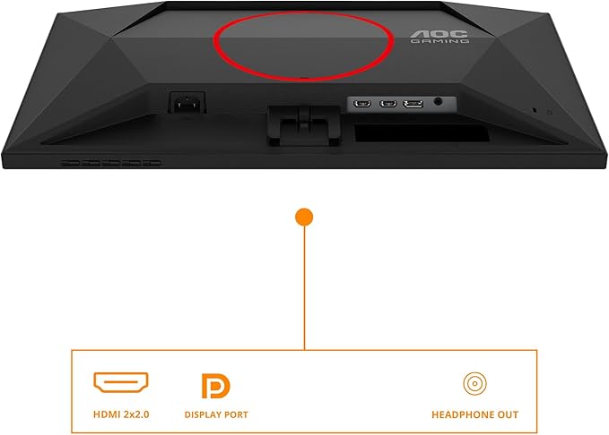 AOC Gaming 25G4SRE - 25-calowy monitor Full HD, 300 Hz, 1 ms, G-Sync, HDR400 (1920 x 1080, 2X HDMI 2.0, DisplayPort 1.4) Czarno-czerwony - obrazek 4