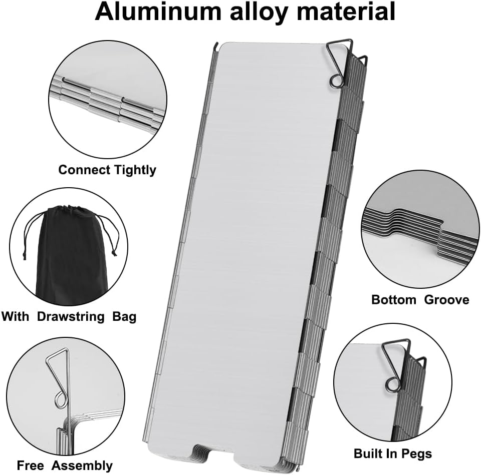 12 składanych aluminiowych osłon przeciwwiatrowych - obrazek 5
