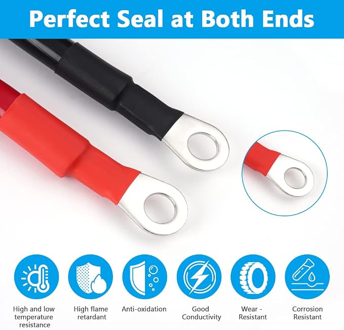 URAQT Kabel Akumulatora 2 Sztuki 35mm² 30cm Kabel Akumulatora - obrazek 6