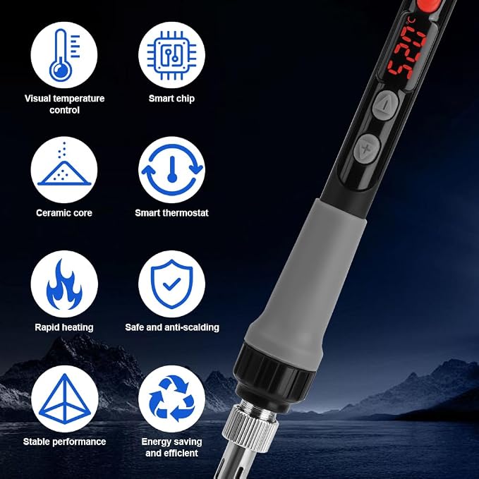Flintronic Zestaw lutownicy 80 W 15 w 1 zestaw do lutowania - obrazek 5