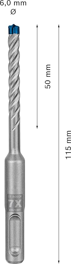 Bosch 1x Wiertła udarowe EXPERT SDS plus-7X (do Miękki kamień - obrazek 4