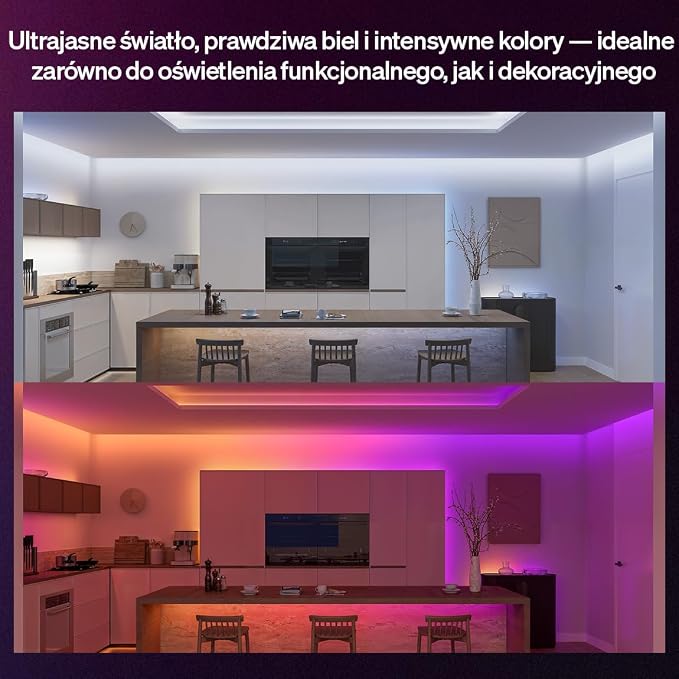 Philips Hue Flux ultra-bright 10 m LED, 6000 lm, żywe kolory i atmosfera, Chromasync™, przycinanie i przedłużanie, sterowanie aplikacją i głosem, do wnętrz i na zewnątrz. - obrazek 3