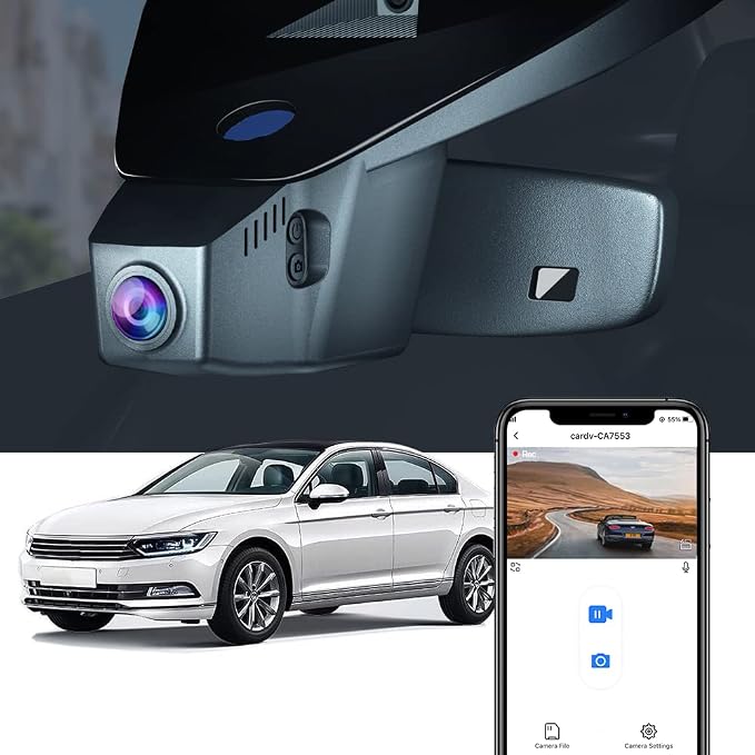 Fitcamx Dashcam Kompatybilny z VW Passat 2016-2023