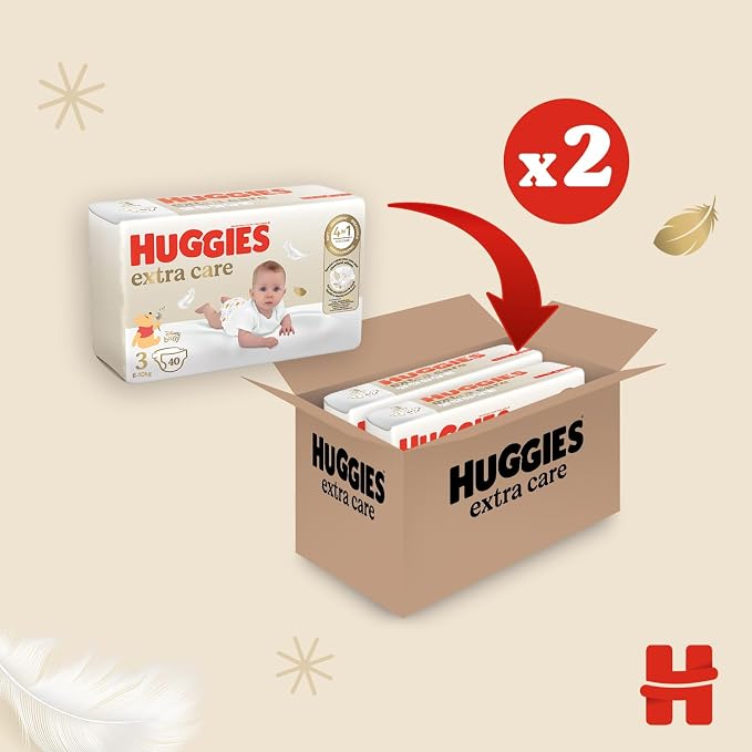 Huggies Extra Care Pieluchy Rozmiar - obrazek 3