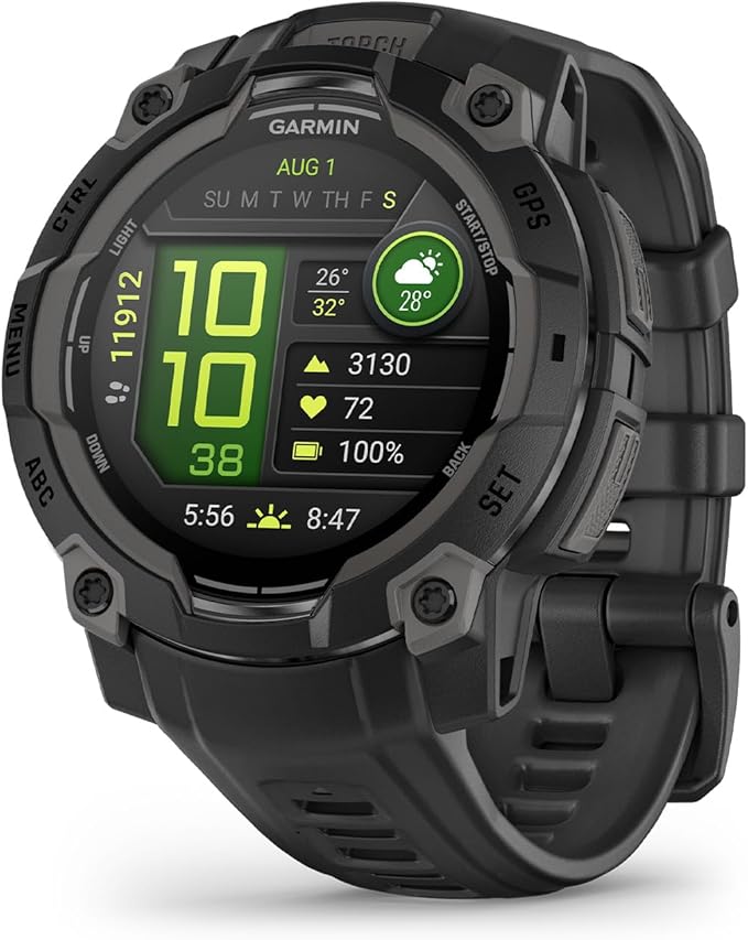 Instinct 3 45mm AMOLED Black Bezel with Black Band