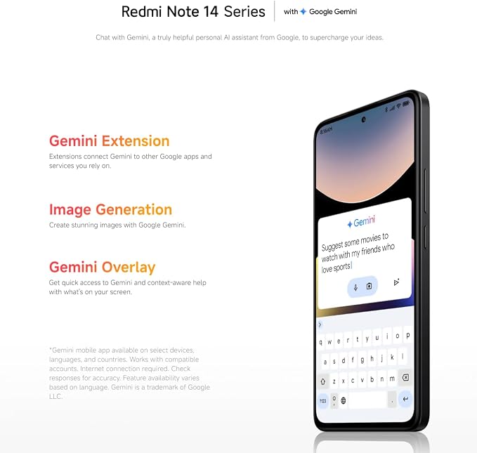 Xiaomi Smartfon Redmi Note 14, 6+128GB, zielony, system kamer 108 MP AI, bateria 5500 mAh, wyświetlacz 120 Hz, funkcje AI (bez ładowania w zestawie) - obrazek 4