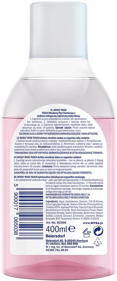 NIVEA Rose Touch Dwufazowy płyn micelarny z wodą różaną - obrazek 3