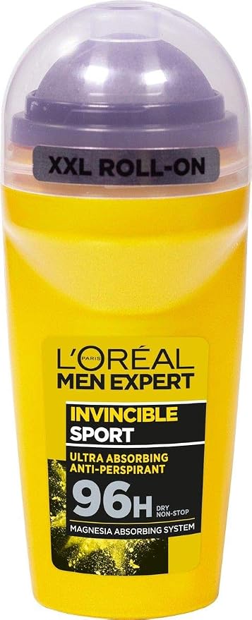 L'Oréal Paris Men Expert Invincible Sport Antyperspirant Dezodorant w kulce, mocne wchłanianie, ochrona do 96H, 50 ml