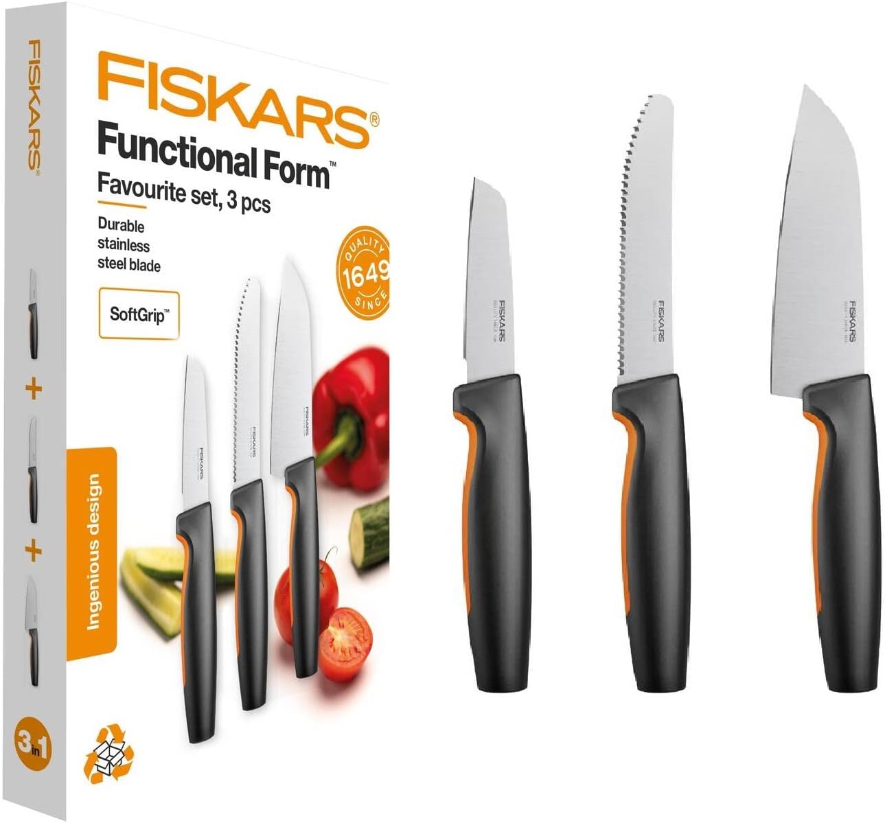 Fiskars Zestaw noży kuchennych - obrazek 2