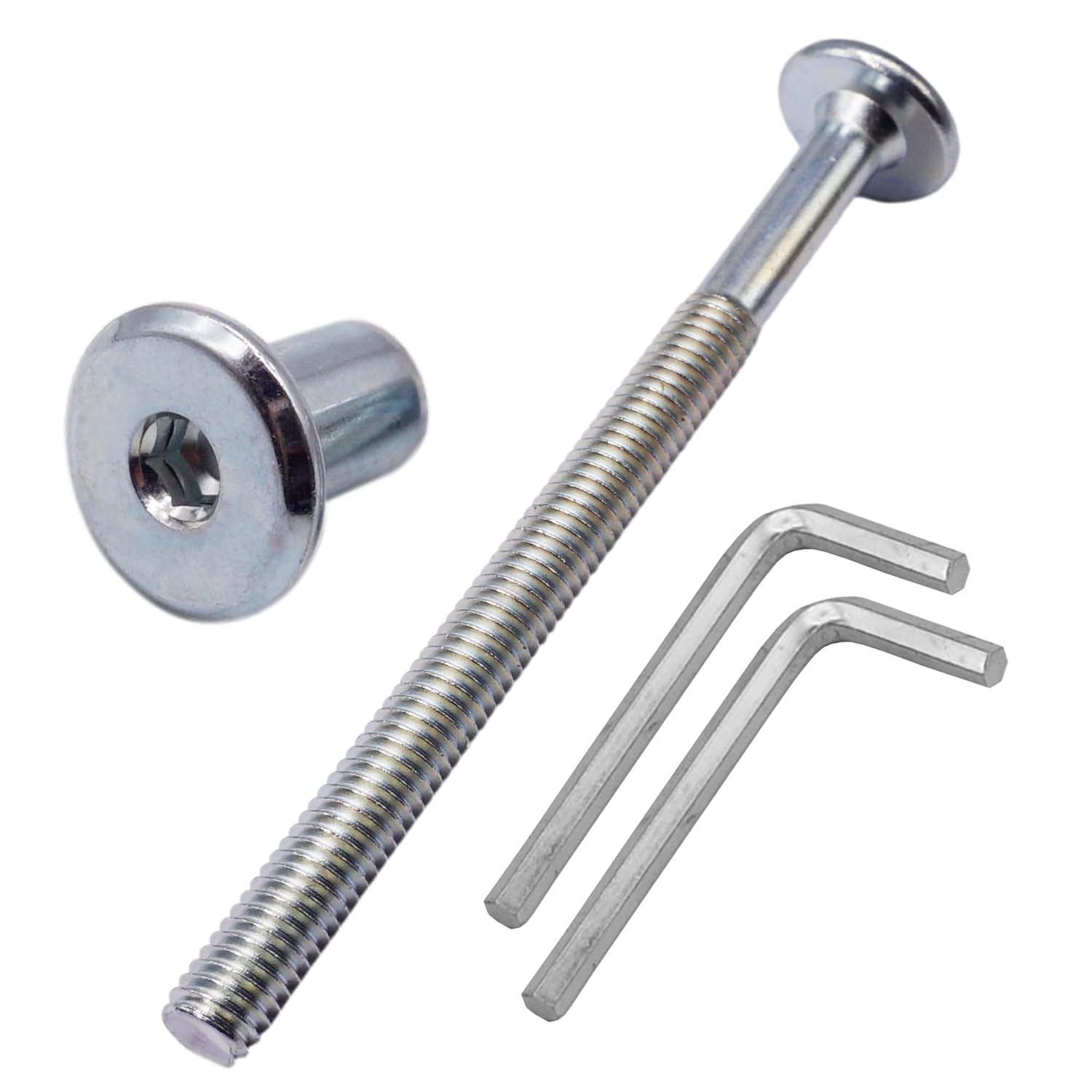 SKIR'CO Śruby łączące ze stali ocynkowanej M6 x 80 mm z nakrętkami - obrazek 2