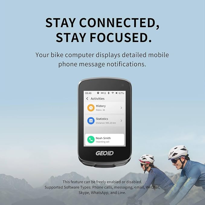 GEOID CC700 Pro 2 8" kolorowy ekran dotykowy licznik rowerowy GPS - obrazek 7