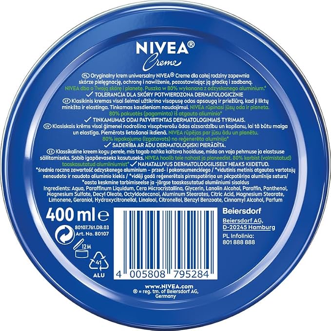NIVEA Creme Nawilżający krem do ciała i twarzy dla całej rodziny 400 - obrazek 3