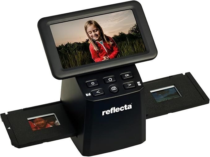 Reflecta x33-Scan Skaner do Negatywów i Slajdów, 15,3 MP Sensor Obrazu CMOS, Rozdzielczość 4608x3072(5760x3840 Interpolowana), 5” Wyświetlacz IPS LCD, Automatyczna/Ręczna Korekcja Ekspozycji