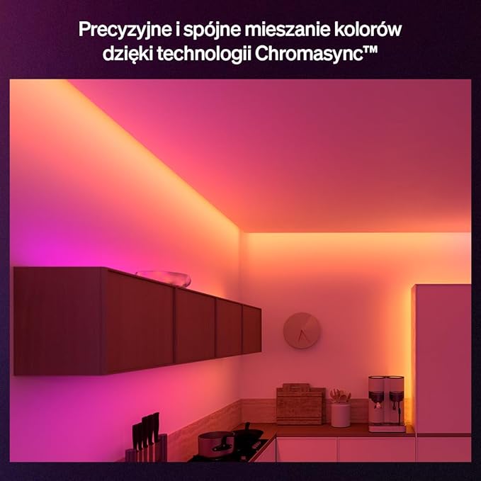 Philips Hue Flux ultra-bright 5 m LED, 4800 lm, żywe kolory i atmosfera, Chromasync™, przycinanie i przedłużanie, sterowanie aplikacją i głosem, do wnętrz i na zewnątrz - obrazek 5