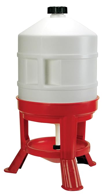 Kerbl 70233 Poidło Dla Drobiu, 30 L | 30 litrów, wysokość 70 cm, możliwość napełniania od góry, z szerokimi nóżkami i regulowanym dopływem wody