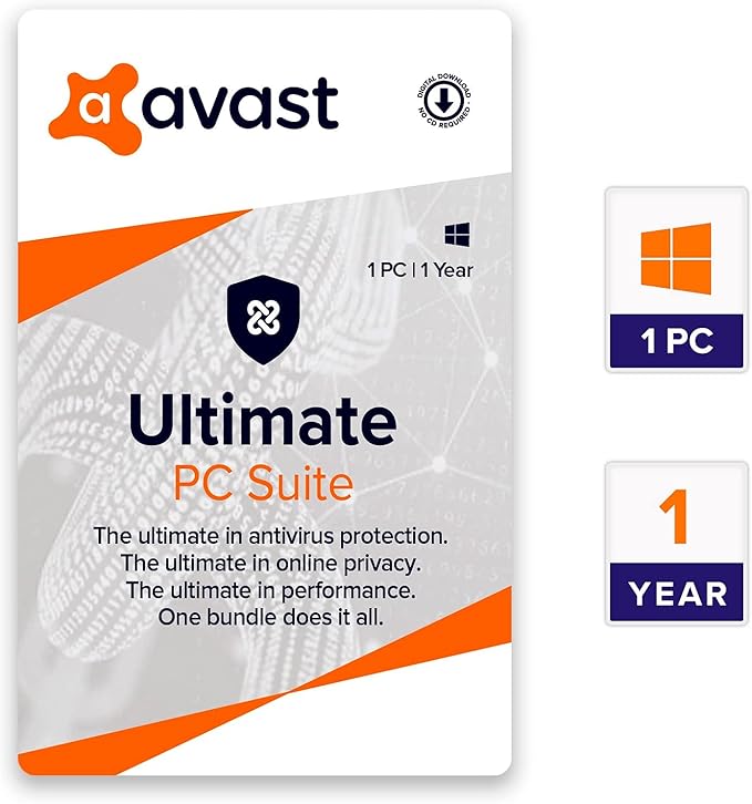 Avast Ultimate PC Suite (Premium Total PC Security) (1 PC | 1 rok) (dostawa przez e-mail w ciągu 24 godzin - bez płyty CD)