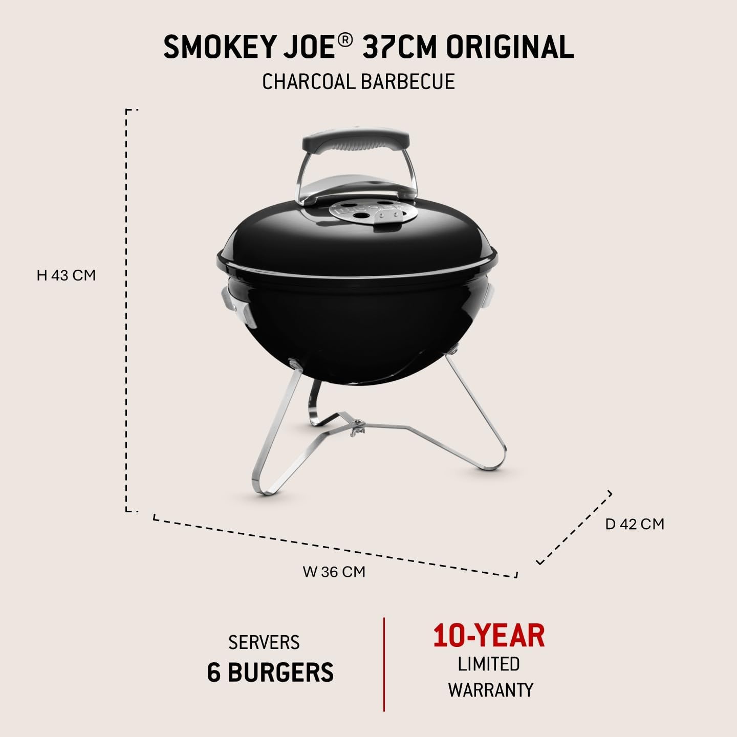 Weber Smokey Joe Original Grill węglowy - obrazek 4