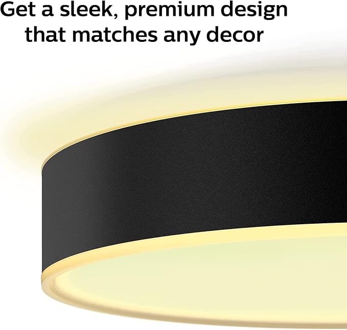 Philips Hue White ambiance Lampa sufitowa Enrave M 1x20W (czarna), wiele odcieni bieli, możliwość przyciemniania, inteligentne oświetlenie - obrazek 2