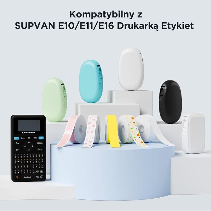 SUPVAN Seria E Taśma Do Etykiet, 15mm × 6m, 2 Rolki, Czarny Na Biały | Kompatybilne z E10/E11/E12/E16, Wodoodporne, Olejoodporne, Trwałe, Mocna Przyczepność, Bez Pozostałości Kleju, Do Szkoły - obrazek 4
