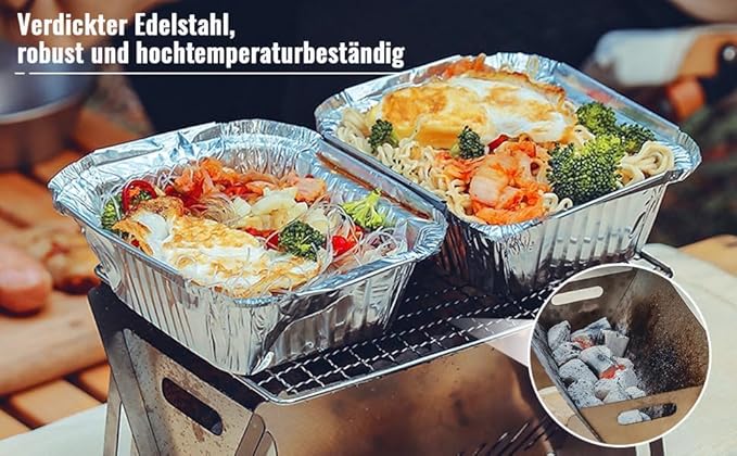 Mini grill sk艂adany grill kempingowy - obrazek 7